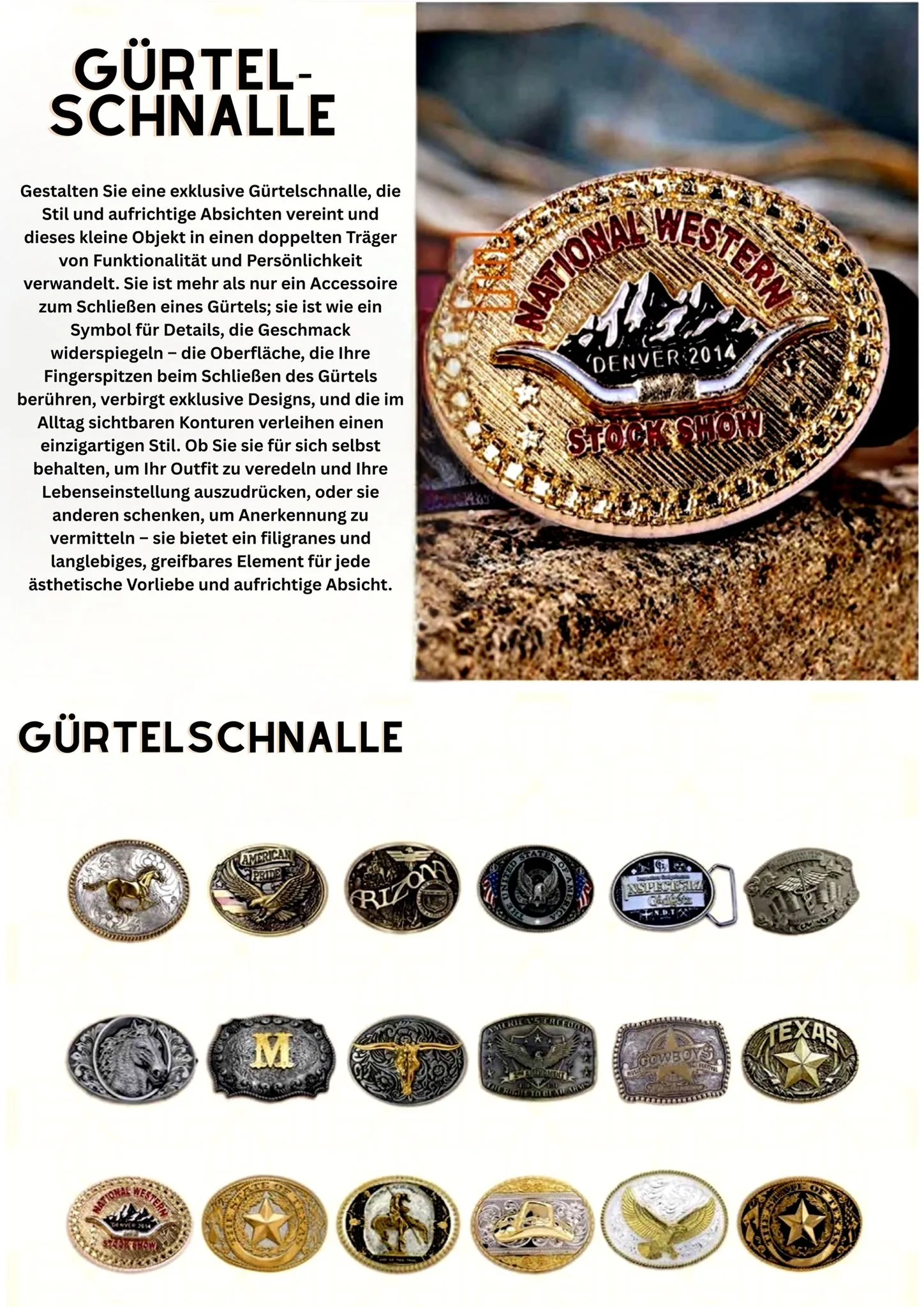Gürtelschnallen Beispiele